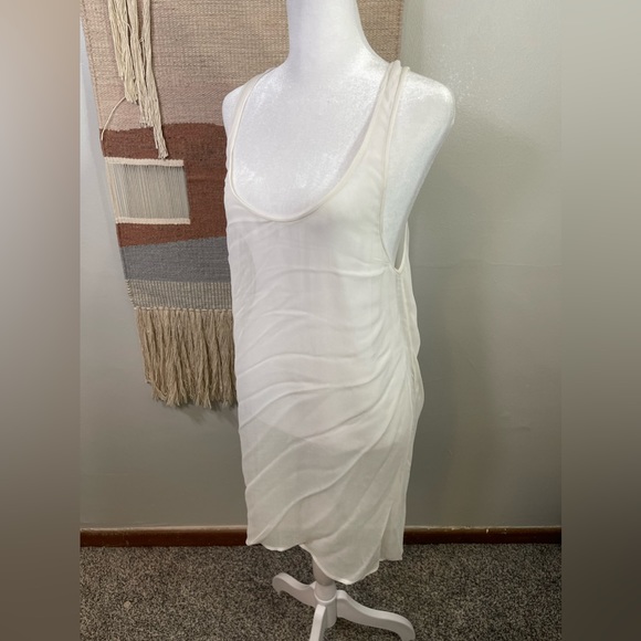 Isabel Marant White Sheer Embroidered Fully Lined Pleated Mini dress 10 NWT - Picture 6 of 11